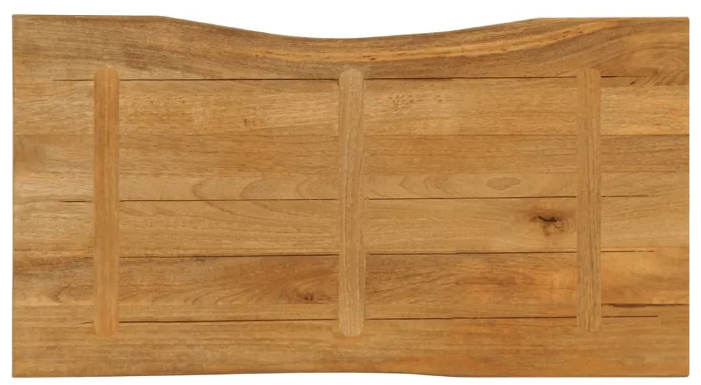 vidaXL Επιφάνεια Τραπεζιού 100x60x3,8 εκ. Live Edge Μασίφ Ξύλο Μάνγκο