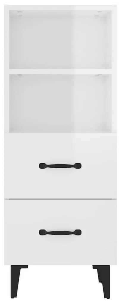 vidaXL Ντουλάπι Γυαλιστερό Λευκό 34,5x34x90 εκ. Επεξεργασμένο Ξύλο