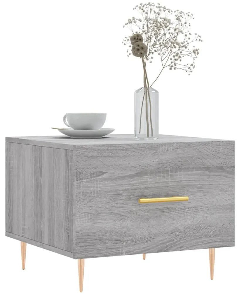 vidaXL Τραπεζάκι Σαλονιού Γκρι Sonoma 50x50x40 εκ. Επεξεργασμένο Ξύλο