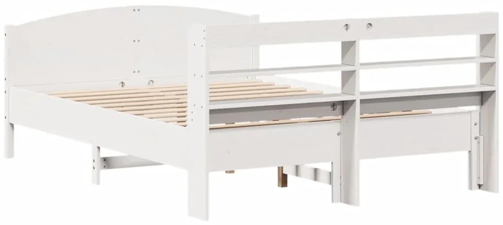 vidaXL Σκελετός Κρεβ. Χωρίς Στρώμα Λευκό 120x200 εκ Μασίφ Πεύκο