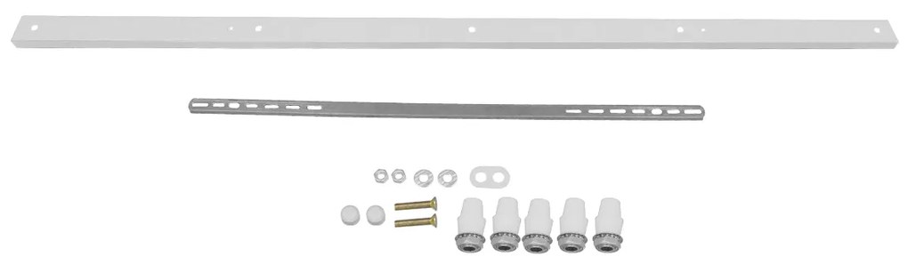 DIY Ροζέτα Φωτιστικού Λευκή Ορθογώνια 1500x50mm με 5 Τρύπες GloboStar 90827