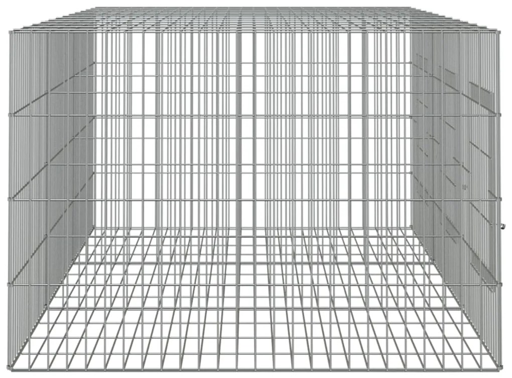 vidaXL Κλουβί Κουνελιών 3 Πάνελ 163x79x54 εκ. από Γαλβανισμένο Σίδερο