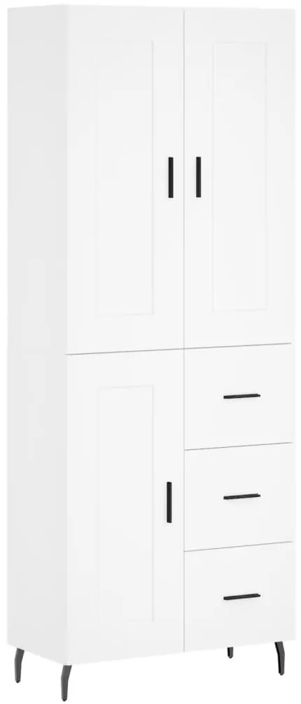 vidaXL Ντουλάπι Λευκό 69,5x34x180 εκ. από Επεξεργασμένο Ξύλο