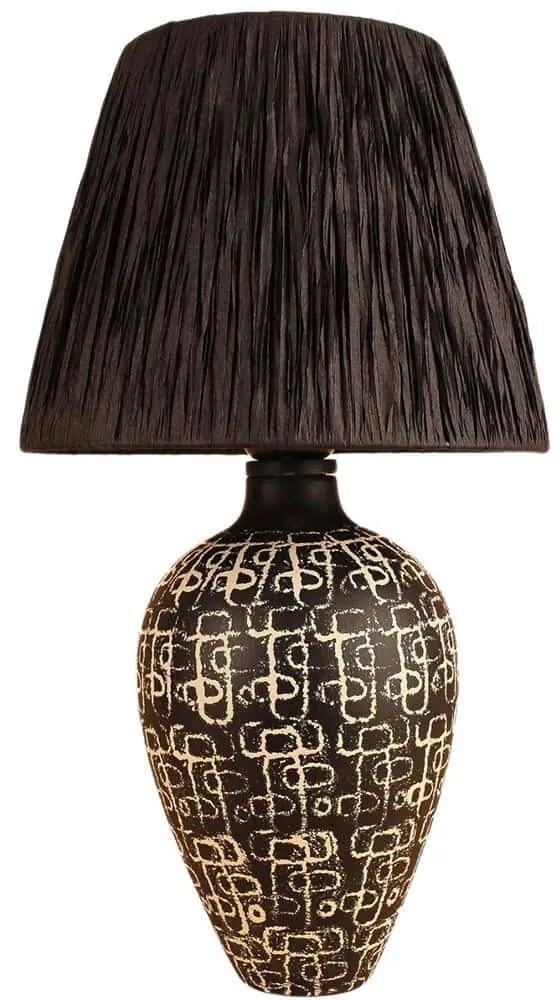 Φωτιστικό Επιτραπέζιο 687HMY2369 Φ25x45cm 1xE27 40W Black-Cream Opviq