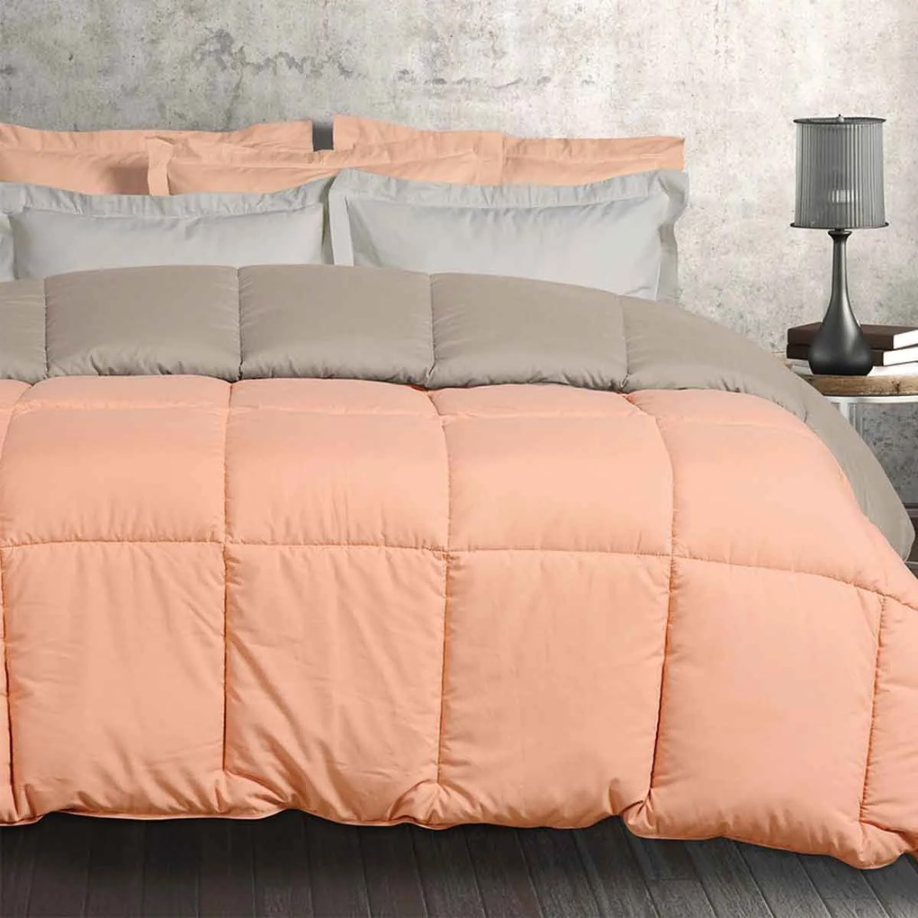Πάπλωμα Υπέρδιπλο (220x240) 2 Όψεων Das Home Happy 9641 Terracotta-D.Grey