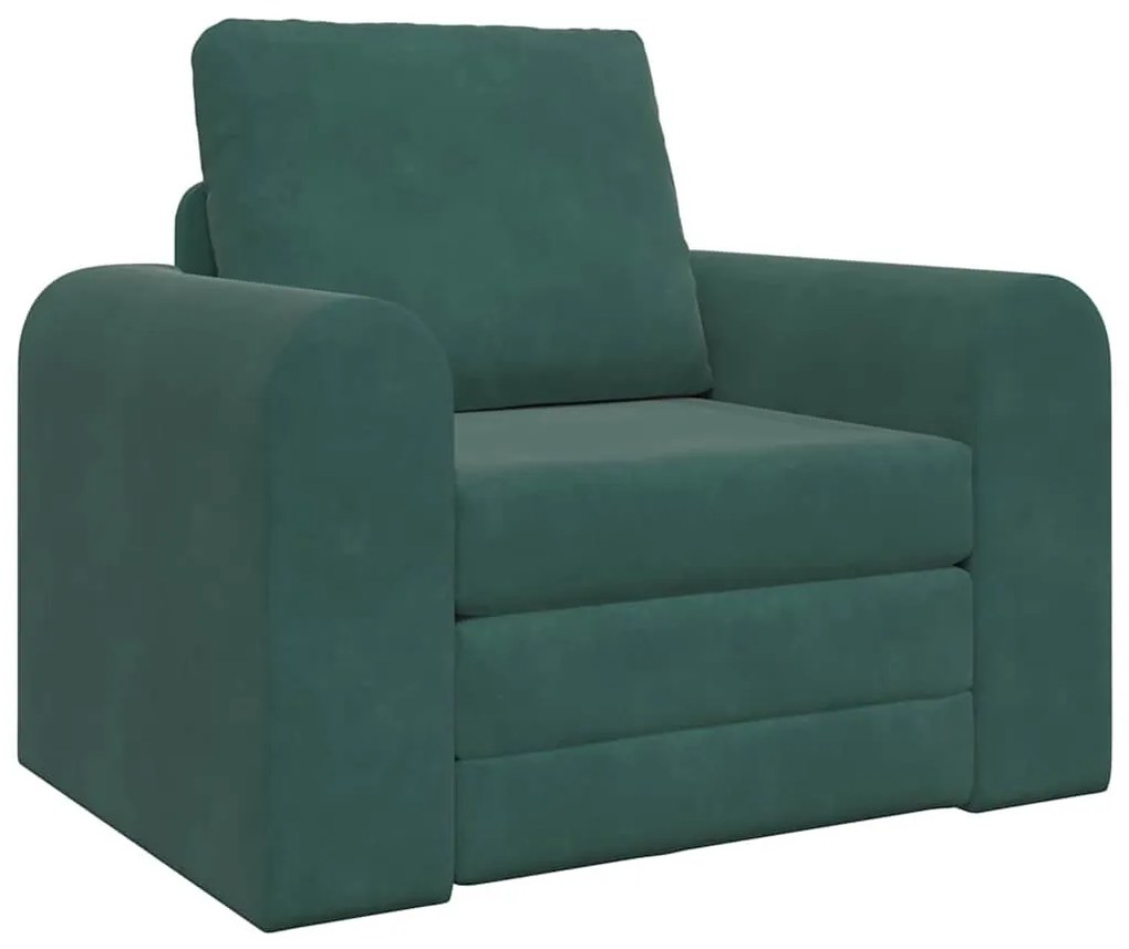 vidaXL Καναπές Κρεβάτι 2 σε 1 Σκούρο Πράσινο 98x71x83 εκ. Βελούδινος