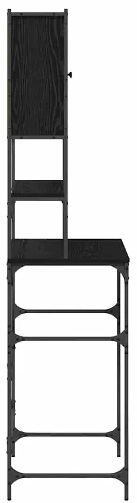vidaXL Ντουλάπα Πλυντηρίου Μαύρο 0ak 68 x 48,5 x 194 εκ