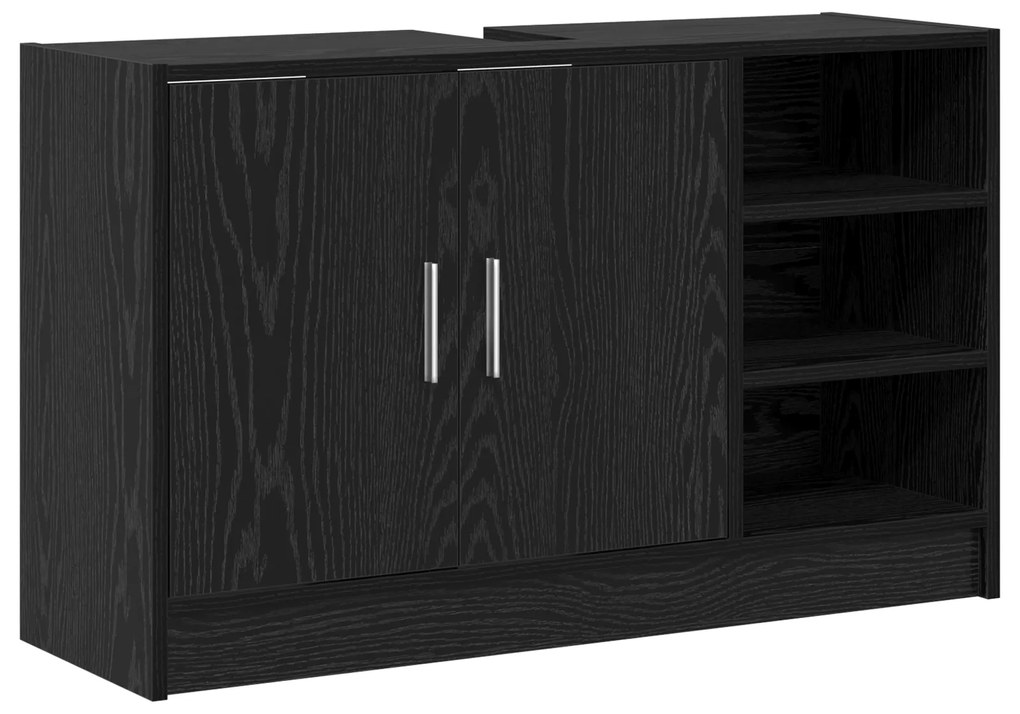 vidaXL ντουλάπι λεκάνης  Μαύρης Δρυς 90x29x55 εκ. Επεξεργασμένο Ξύλο