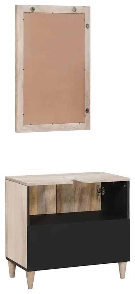 vidaXL Σετ Επίπλων Μπάνιου Επιτοίχιο 2 pcs Λευκό 62 x 33 x 58 εκ.
