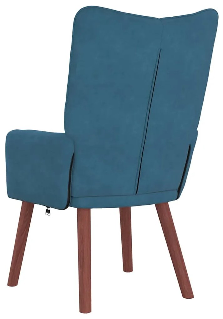 vidaXL Χαλαρωτική Πολυθρόνα Μπλε 63 x 67 x 94 εκ. Βελούδο