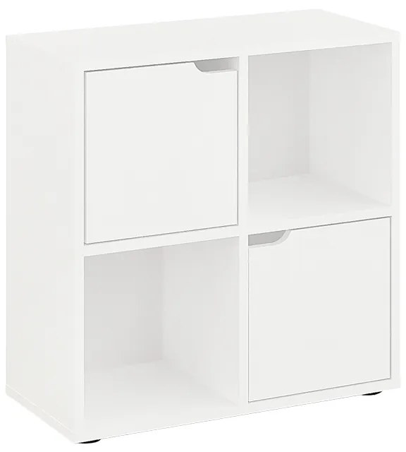 Βιβλιοθήκη Bookel pakoworld σε λευκή απόχρωση 59.6x27.5x60.4εκ (1 τεμάχια)