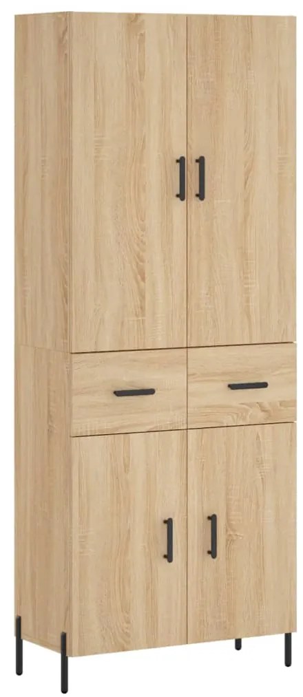vidaXL Ντουλάπι Sonoma δρυς 69,5 x 34 x 180 εκ. από Επεξεργασμένο Ξύλο
