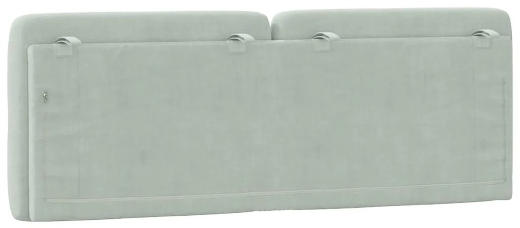 vidaXL Μαξιλάρι για Κεφαλάρι Ανοιχτό Γκρι 140 εκ. Βελούδο