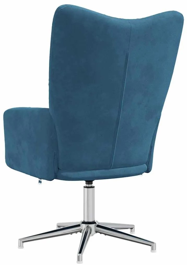 vidaXL Πολυθρόνα Relax Μπλε Βελούδινη