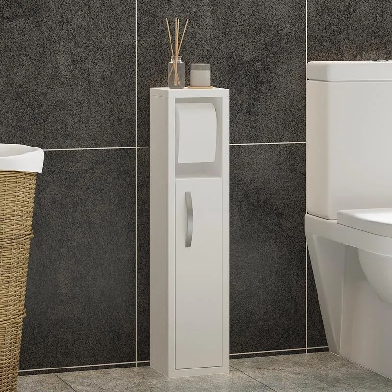 Ντουλάπι-στήλη Μaretto σε λευκή απόχρωση 16x14x70εκ 16x14x70 εκ.