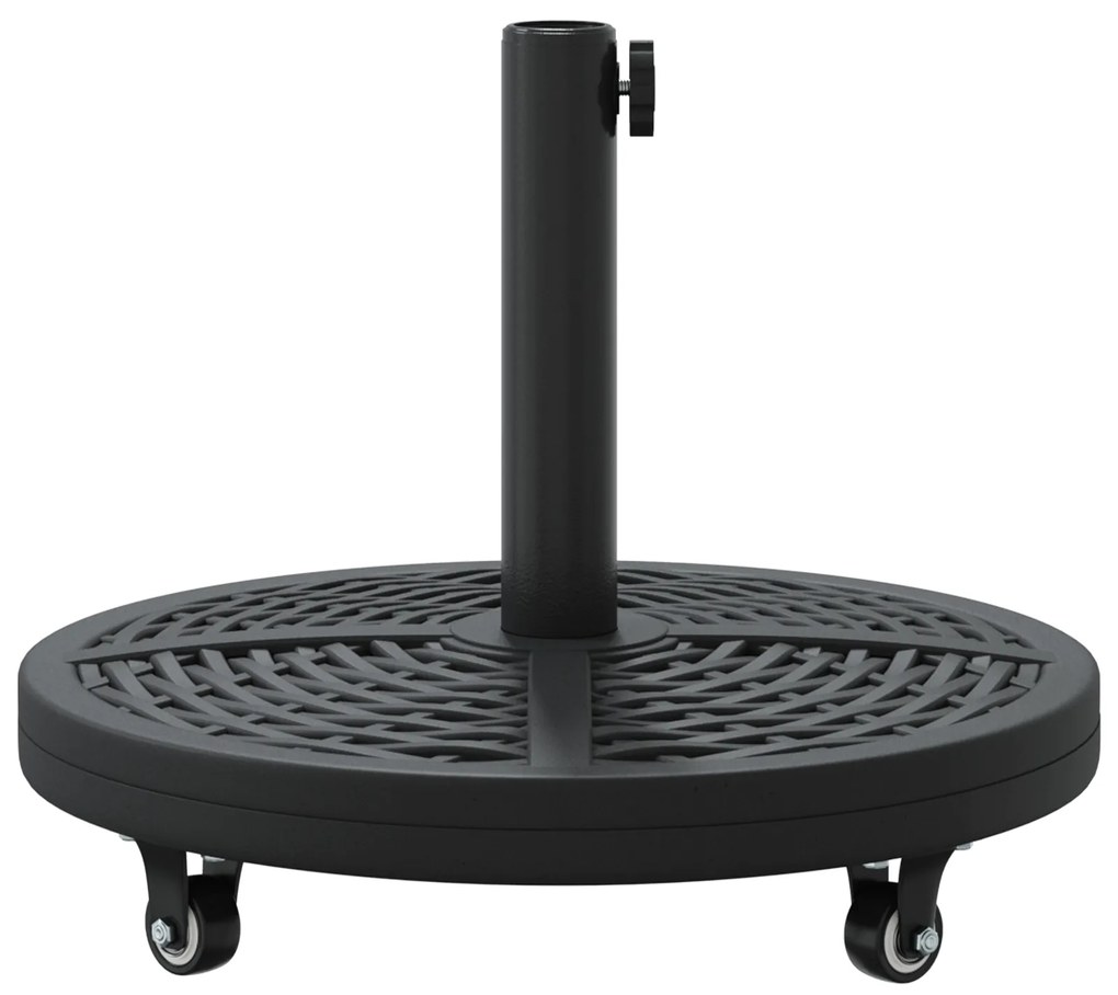vidaXL Βάση ομπρέλας με ρόδες για στέλεχος Ø38-48 mm 13 kg Στρογγυλή