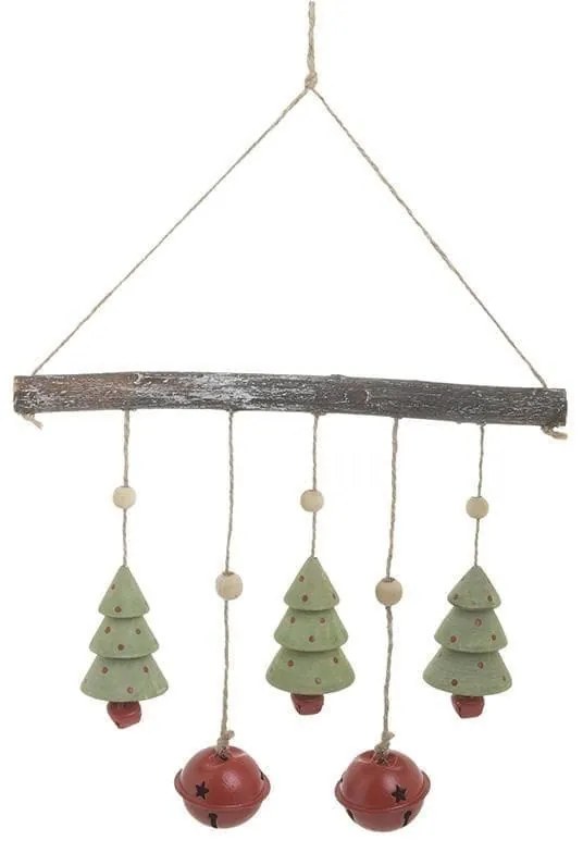 Inart Χριστουγεννιάτικο Διακοσμητικό 22x4x43cm Κόκκινο-Πράσινο 2-70-822-0081
