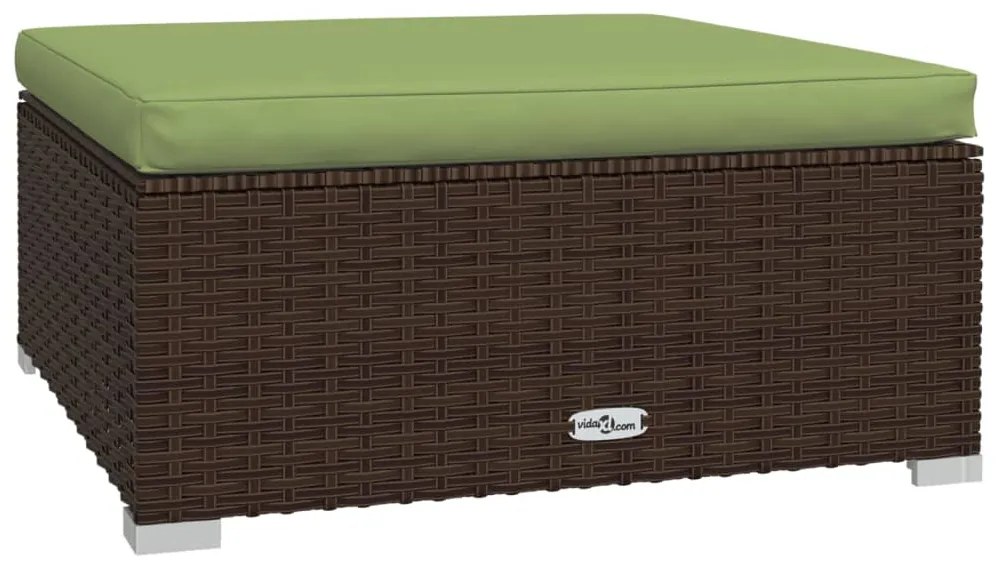 vidaXL Σαλόνι Κήπου Σετ 7 Τεμαχίων Καφέ Συνθετικό Ρατάν με Μαξιλάρια