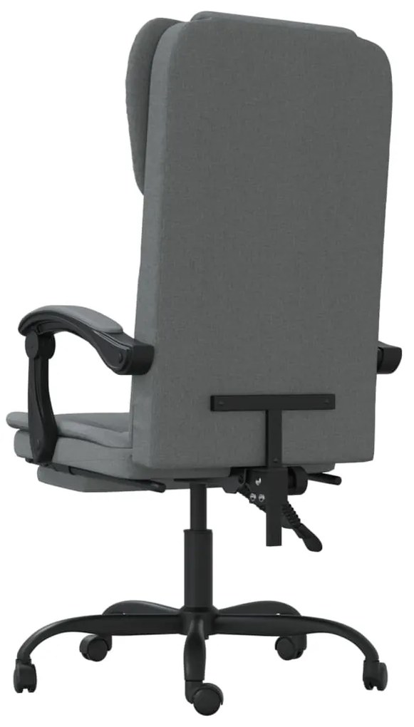 vidaXL Καρέκλα Γραφείου Ανακλινόμενη Σκούρο Γκρι Υφασμάτινη