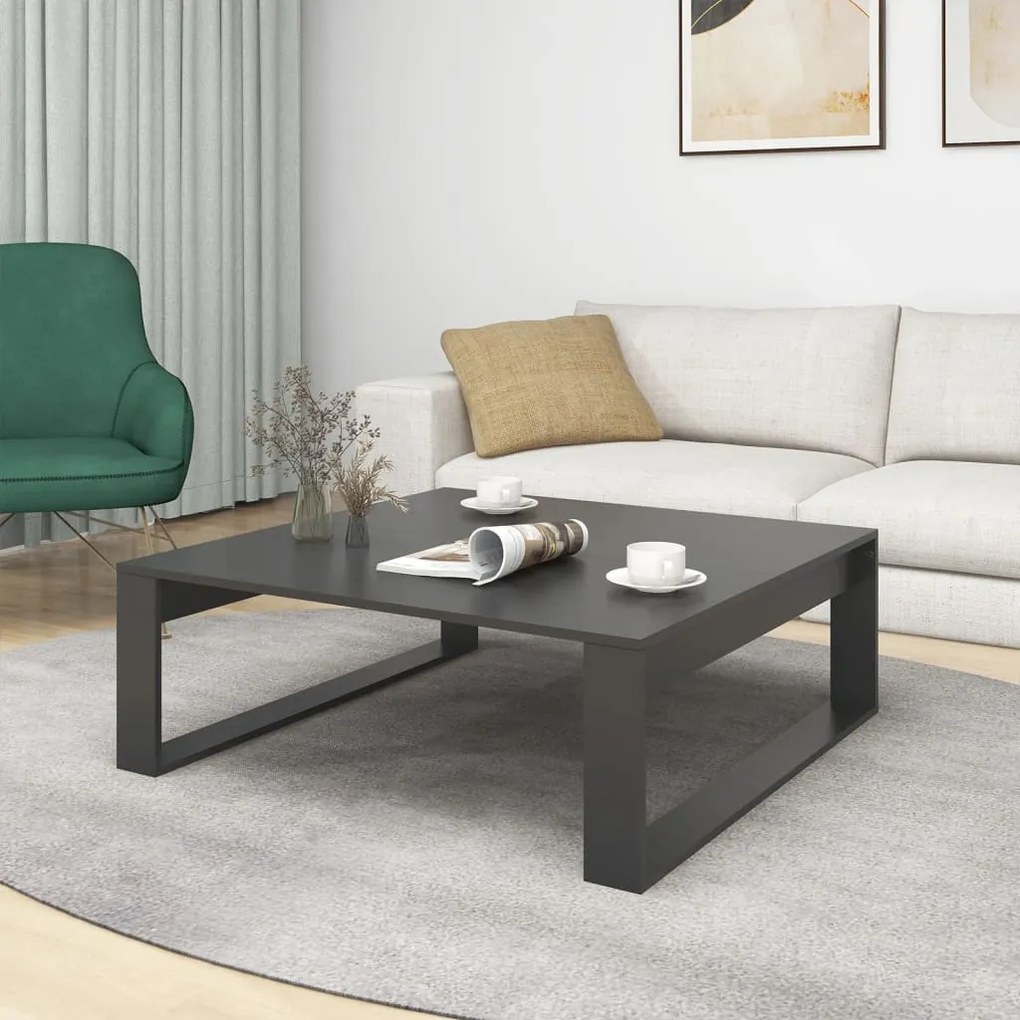 vidaXL Τραπεζάκι Σαλονιού Γκρι 100 x 100 x 35 εκ. Μοριοσανίδα