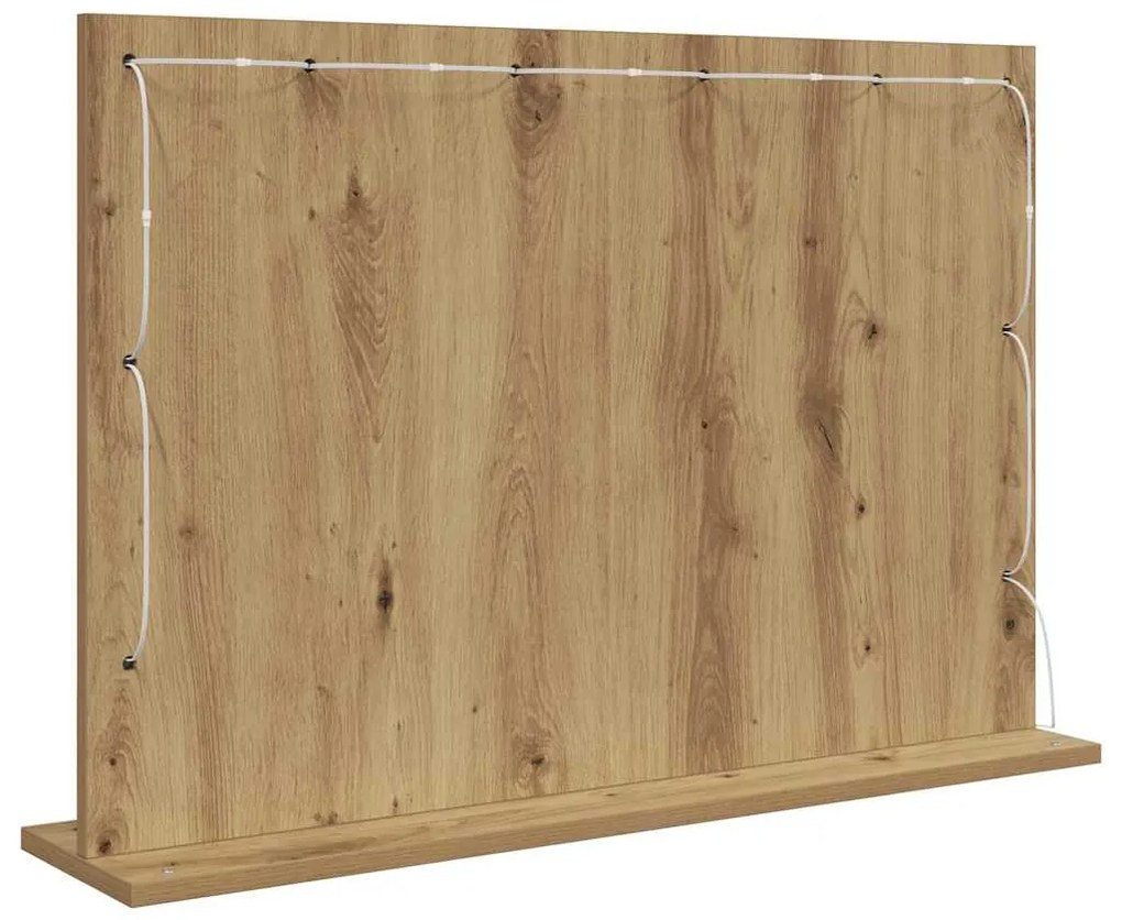 vidaXL Καθρέφτης τουαλέτας με καθρέφτη Artisan Oak 80 x 55 x 18 εκ.
