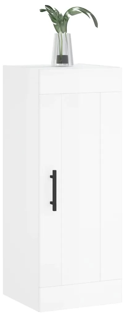 vidaXL Ντουλάπι Τοίχου Γυαλιστερό Λευκό 34,5 x 34 x 90 εκ. Επεξ. Ξύλο