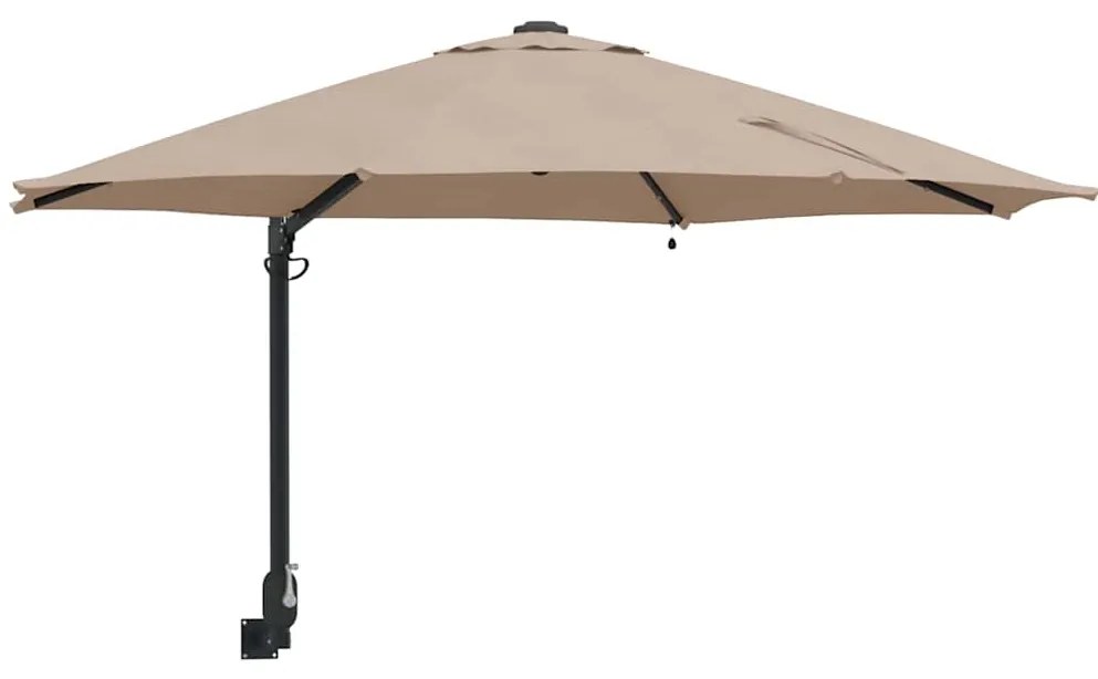 vidaXL Ομπρέλα Κήπου Ταμπά και Μαύρο 248 x 248 x 148 εκ.