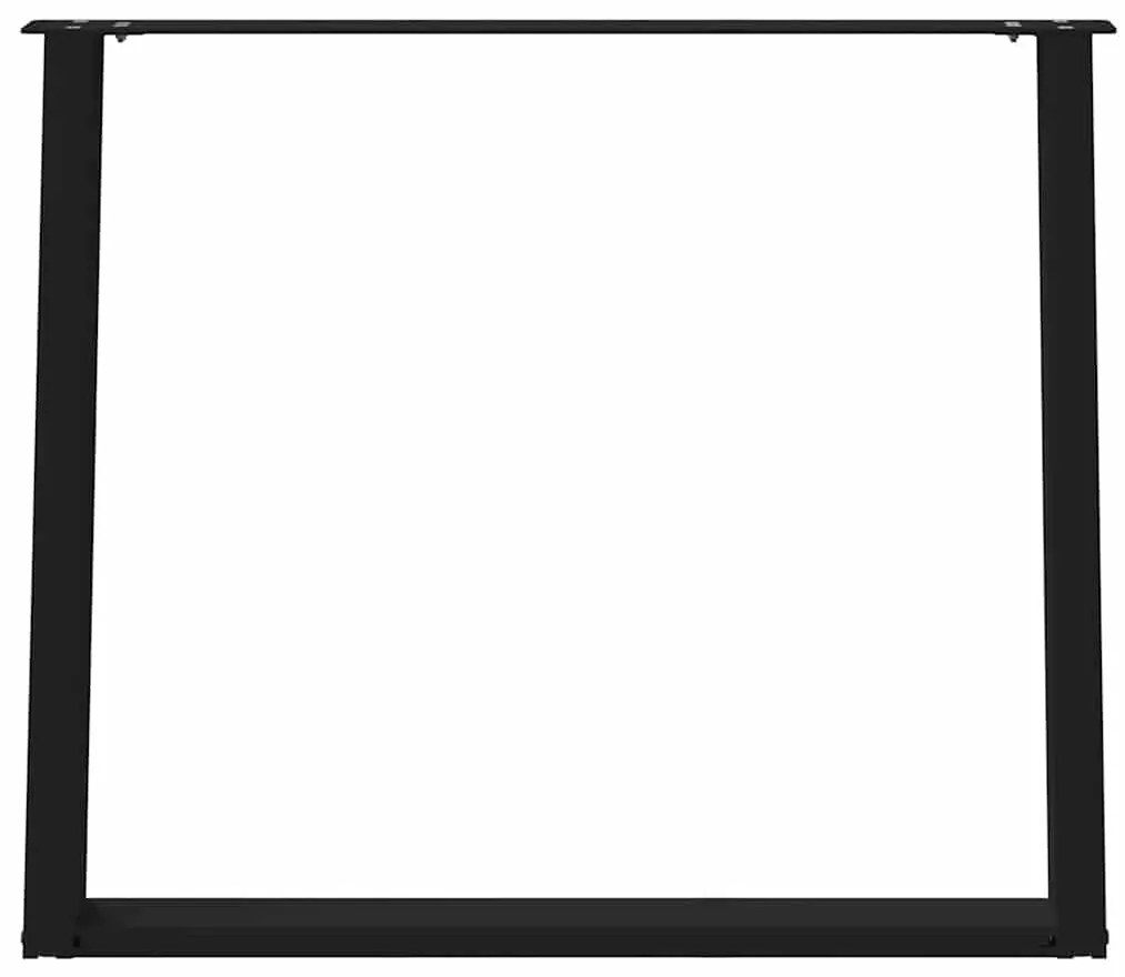 vidaXL Πόδια Τραπεζαρίας σε Σχήμα U, 2 τεμ. Μαύρο, Ατσάλι 90x(72-73) εκ.