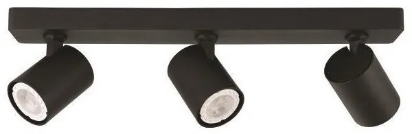 Σποτ Φωτιστικό Οροφής Aλουμίνιο H11 Φ46 Eurolamp-144-60005-Μαύρο 144-60005