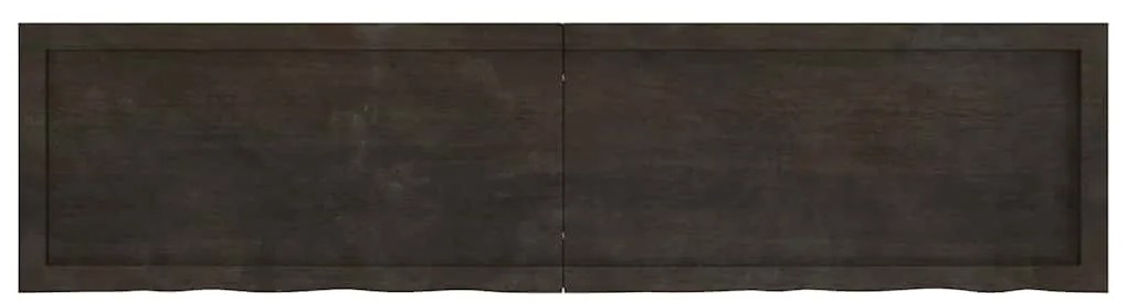 vidaXL Ράφι Τοίχου Σκούρο Καφέ 160x40x(2-6) εκ. Επεξ. Μασίφ Ξύλο Δρυός