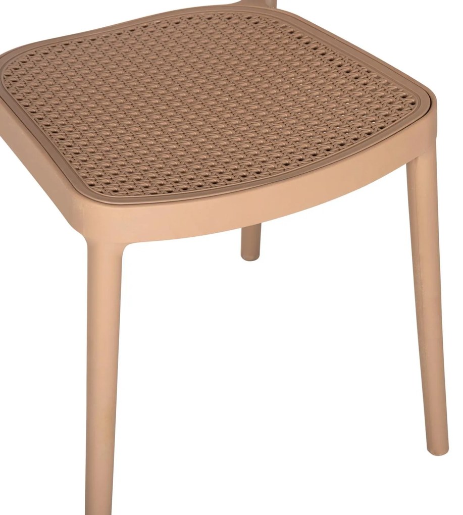 Καρέκλα MEKO C5934.03 Πολυπροπυλενίου Καπουτσίνο 51x52x80Yεκ. 51x52x80 εκ.