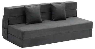 VEVOR Folding Sofa Bed 3-in-1 Foldable Couch Bed with 2 Pillows Dark Grey Queen