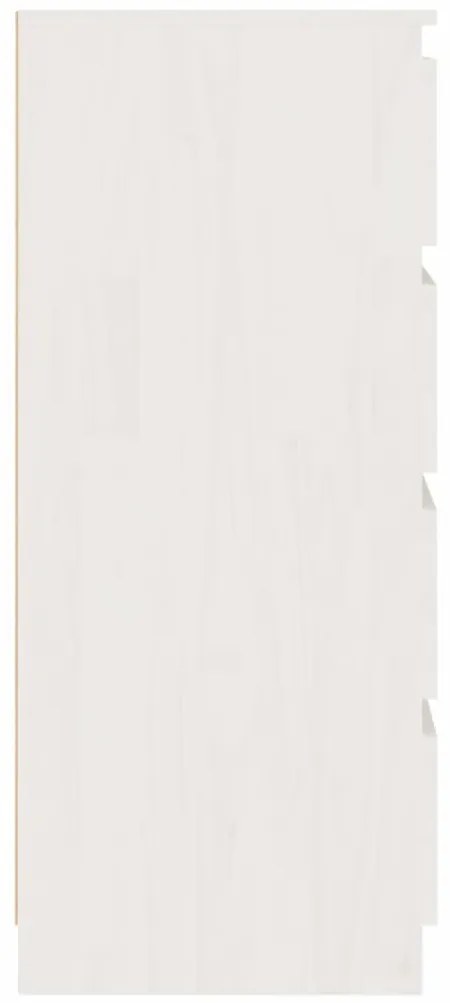 vidaXL Βοηθητικό Ντουλάπι Λευκό 60 x 36 x 84 εκ. από Μασίφ Ξύλο Πεύκου