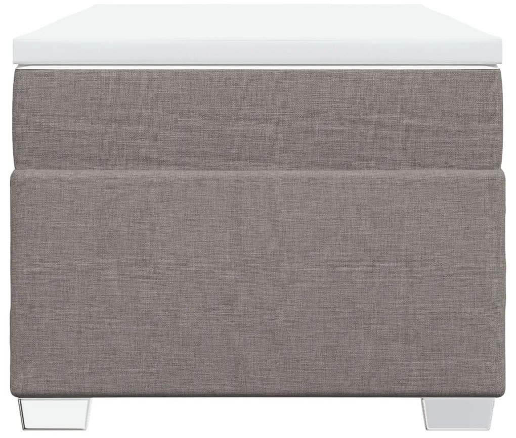 vidaXL Κρεβάτι Boxspring με Στρώμα Taupe 100 x 200 εκ. Υφασμάτινο