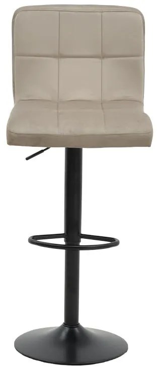 Σκαμπό μπαρ Remina πτυσσόμενο μπεζ βελούδο-βάση μαύρο μέταλλο 44x44x112εκ 2αδα 44x44x112 εκ.