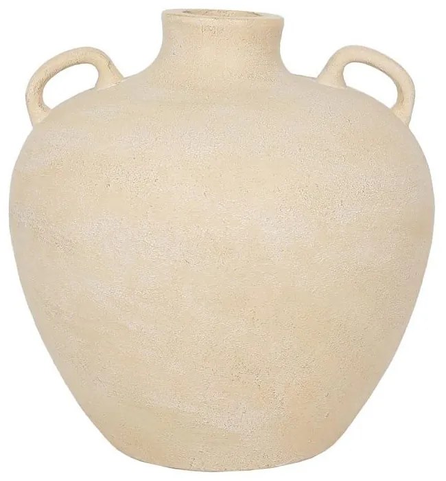 Βάζο Kythnos 031625 40x40x40cm Beige Μαγνήσιο