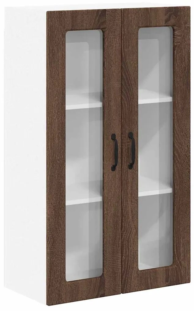 vidaXL Ντουλάπα Κουζίνας με ράφι Επιτοίχιο Καφέ δρυς 60 x 31 x 100 εκ.