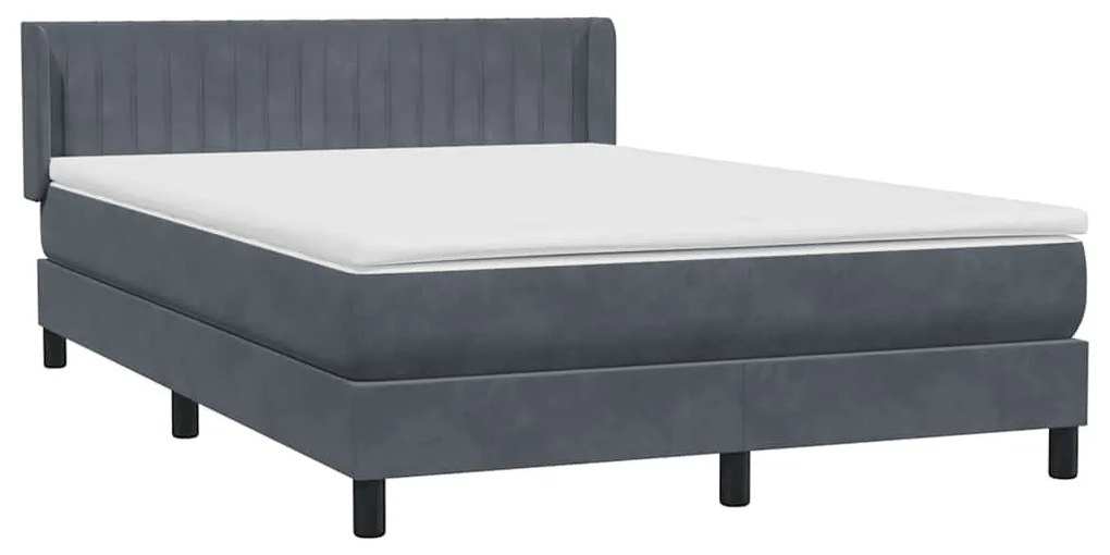 ΚΡΕΒΑΤΙ BOXSPRING ΜΕ ΣΤΡΩΜΑ ΣΚΟΥΡΟ ΓΚΡΙ 160X210 ΕΚ. ΒΕΛΟΥΔΙΝΟ 3318286