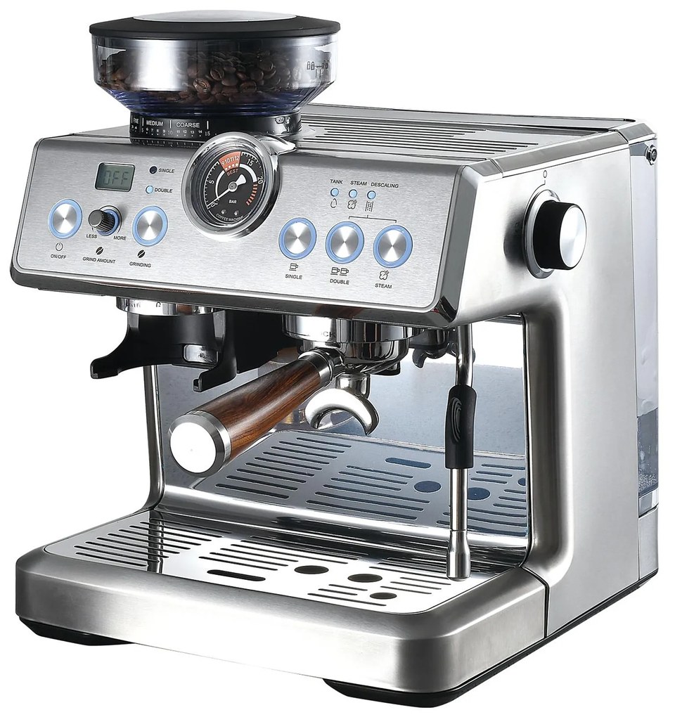Finlux FEM-1965M Μηχανή Espresso 2450W Πίεσης 20bar Inox