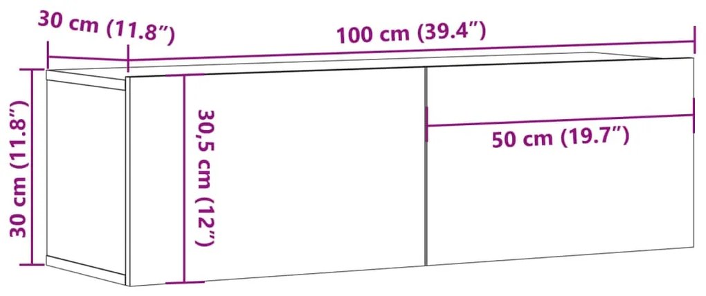 ΝΤΟΥΛΑΠΙ ΤΗΛΕΟΡΑΣΗΣ ΤΟΙΧΟΥ ARTISAN ΔΡΥΣ 100X30X30 ΕΚ ΕΠ. ΞΥΛΟ 856019