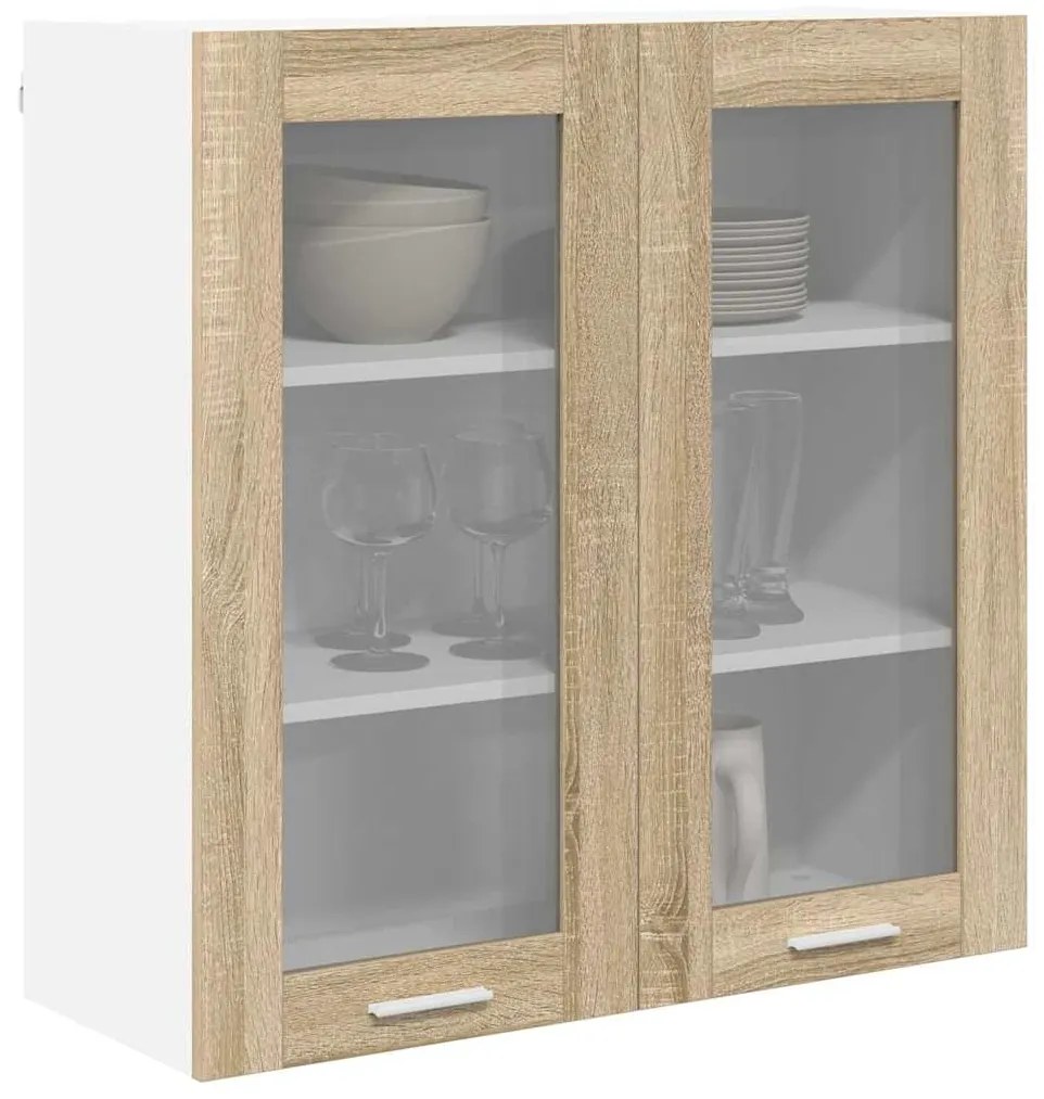 vidaXL Κρεμαστό ντουλάπι με αποθήκευση Δρύς Sonoma 80 x 31 x 80 εκ.