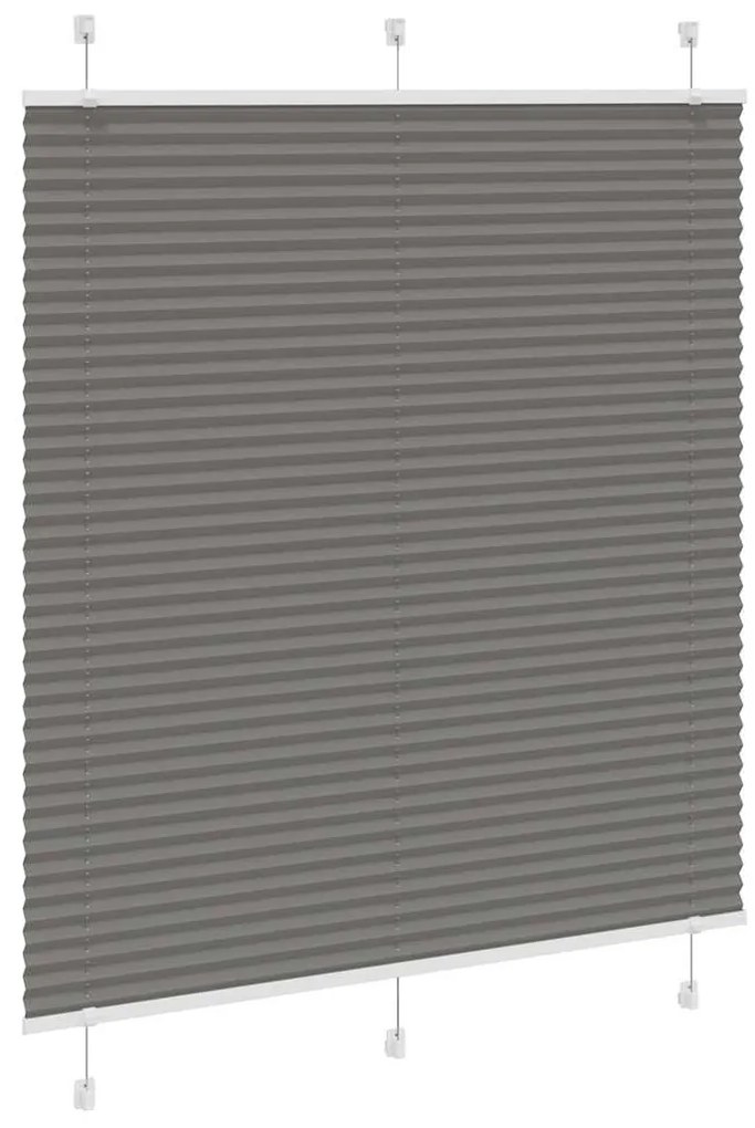Πλισέ περσίδα Ανθρακί 120x100 cm Πλάτος υφάσματος 119,4 cm - Ανθρακί