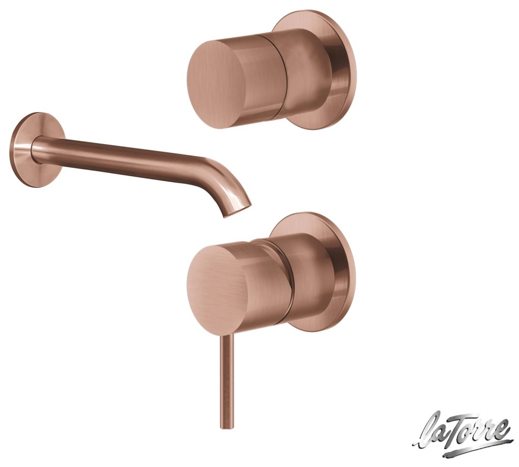 La Torre ELLE316 Rose Gold Brushed PVD ΣΕΤ Στόμιο 18 εκ. inox 316+Μίκτης εντοιχισμού