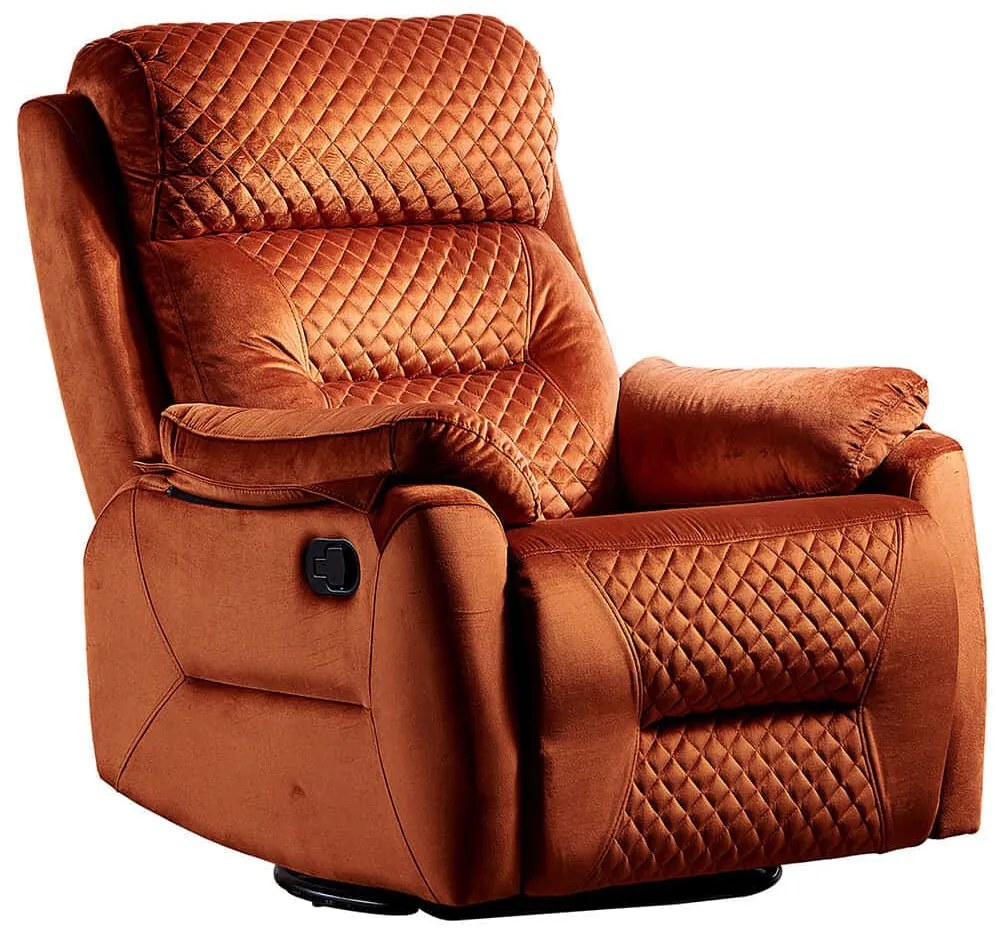 Πολυθρόνα Relax Περιστρεφόμενη Trone 480NRN2508 80x80x105cm Amber