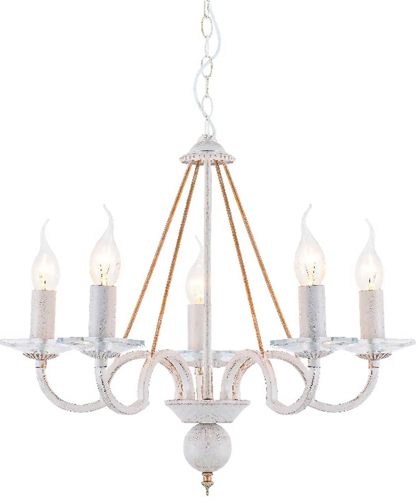 Φωτιστικό Οροφής Elegant DL9365PWG White Crystal, Metal