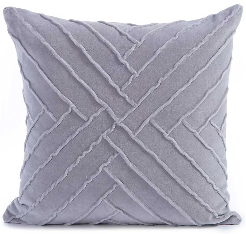Βελουτέ Διακοσμητικό Μαξιλάρι (45x45) Nef-Nef Homeware Visegrand Grey