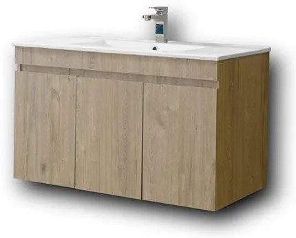 Σετ Έπιπλο Μπάνιου OMEGA 90 Beige Oak 90x46x135 εκ.