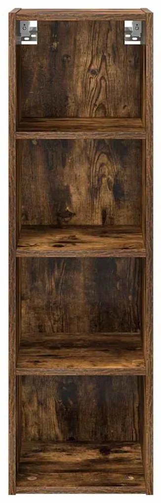 vidaXL Κρεμαστό ντουλάπι Riga Καπνιστό Δρύς 30 x 29,5 x 100 εκ.