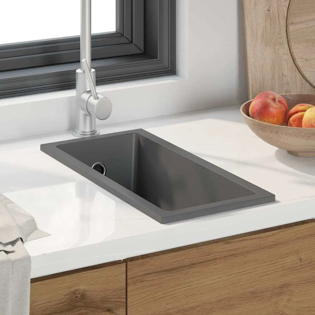 vidaXL Σιντρινο κουζίνας Γκρι 21 x 44 x 14 εκ. Γρανίτης
