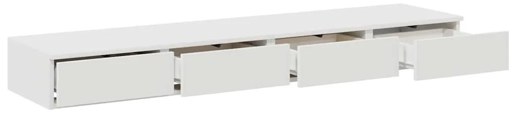 vidaXL Συρτάρια κρεβατιού με συρτάρι Λευκό 135 x 36.5 x 16.5 εκ